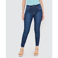 Calca Jeans Feminina Skinny Barra Desfiada Azul Lojas Torra Torratorra