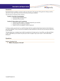 Include what subject you are studying at university and at what stage of. Descriptive Lab Report Guide Question Human Communication