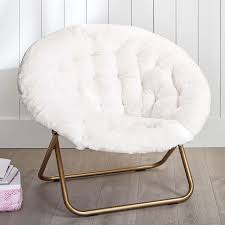 Polar Bear Faux Fur Ivory Hang A Round Chair In 2020 Round Chair White Fluffy Chair Chair