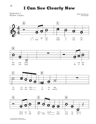 I can see clearly now lyrics: I Can See Clearly Now Sheet Music Jimmy Cliff E Z Play Today