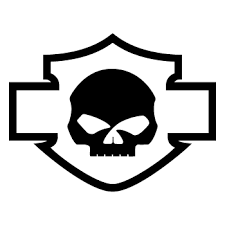 Harley Davidson Outline With Skull Harley Davidson Decals Harley Tattoos Harley Davidson Logo
