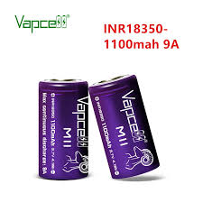 Here is a list of all tests performed. Original Vapcell New Version 18350 M11 1100mah 9a Mooch Hkj Test 3 7v Inr18350 Lithium Battery For Flashlight Batteries Rechargeable Batteries Aliexpress