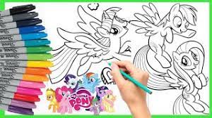 Putri luna cara menggambar dan mewarnai gambar kuda poni untuk. Kuda Poni Mewarnai My Little Pony Coloring Rainbow Dash Fluttershy Twilight Sparkle Youtube