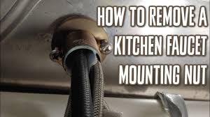How to remove old kitchen faucet nut. How To Remove A Kitchen Faucet Mounting Nut Youtube
