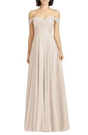 Main Image Dessy Collection Lux Off The Shoulder Chiffon Gown With Images Dessy Bridesmaid Dresses Dessy Bridesmaid Gold Bridesmaid Dresses