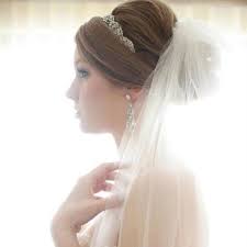 Classic Bride Hair Updo For Traditional Wedding With Veil Veil Hairstyles Wedding Hair Updo With Veil Bridal Hair And Makeup