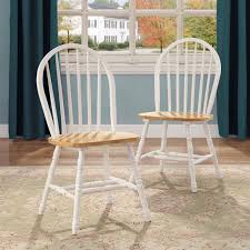 Your time is as valuable to us as it is to you. Better Homes And Gardens Autumn Lane Windsor Solid Wood Dining Chairs White And Oak Set Of 2 Walmart Com Walmart Com