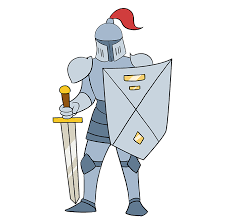 When we add details to our drawing, you can use your creativity to add more or fewer details. How To Draw A Knight Really Easy Drawing Tutorial Knight Drawing Easy Drawings Cartoon Knight