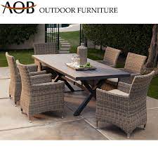 Literally, any kind of seating can be made of wicker, from simple side table chairs used for outdoor dining, to. Chinese Outdoor Garden Furniture Sets Rattan Chairs New Design Patio 6 Seater Dining Table China Outdoor Furniture Dining Furniture