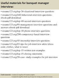 top 8 banquet manager resume samples