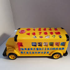 Talking Learning Yellow School Bus Alphabet Words Light Learning Toy Video Learning Toys Yellow School Bus Toys