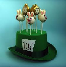 Birthday Cake With Cake Pops On Top Awesome Alice In Wonderland Cake Pops Alice In Wonderland Cakes Mad Hatter Cake Cake Pops