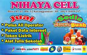 Banner Jual Pulsa Spanduk Kartu Alat Tulis