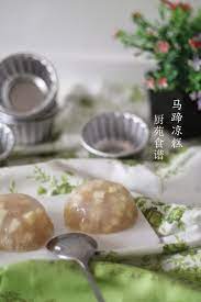 厨苑食谱 马蹄凉糕 water chestnut dessert 马蹄椰糖果冻 water chest desserts food water chestnut