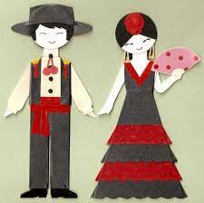 Spanish Boy And Girl Flamenco Dancer Paper Doll Card Topper Set Of 2 Paper Dolls Handmade Blog Paper Crafts