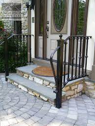 1 step black safety handrail, one step hand rail for outdoor or indoor stairs, railing, wrought iron, , victorian, metal handrailsandrailings 5 out of 5 stars (139) $ 149.00. Wrought Iron Railing Custom And Pre Designed Anderson Ironworks