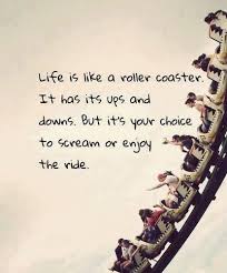 Find the best ups and downs quotes, sayings and quotations on picturequotes.com. Life Is Like A Roller Coaster It Has Its Ups And Downs Words Great Quotes Life Quotes