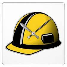 Hard Hat Square Wall Clock Construction Business Diy Customize Personalize Wall Clock Clock Square Wall Clock