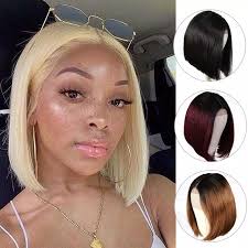 You'll have more energy, and you can get used to wearing the wig in trial sessions, alternating with your own hair. Rebecca Short Bob Cut Lace Front Wigs Human Hair Wigs For Black Women Brazilain Short Human Hair Wigs Blonde Middle Part 10 Inch Part Lace Wigs Aliexpress