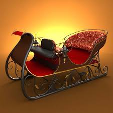 3d Model Of Santas Sleigh Santa Sleigh Sleigh Sleigh Ride