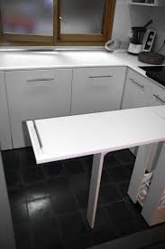 Mesa abatible cocina pequeña en tablero plastificado blanco. Mesa Abatible Cocina Pequena