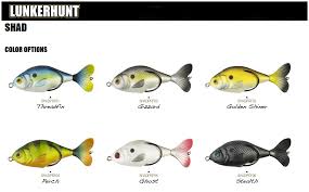 Lunkerhunt Prop Shad 2018 Color Chart Fishing Lure Color