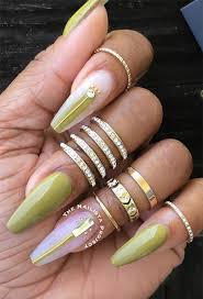 If you want your nails look fresh, you can choose a green color combined with other colors, such as white and blue. 65 Ideas Of Coffin Nails Coffin Shaped Nails A K A Ballerina Nails