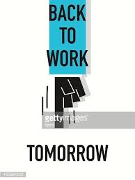 Welcome back to work clip art free. Words Back To Work Tomorrow Clipart Image