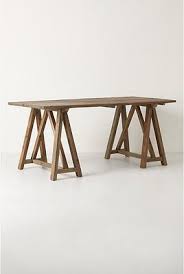 Anthropologie Sawhorse Table Copycatchic Saw Horse Table Table Dining Room Table