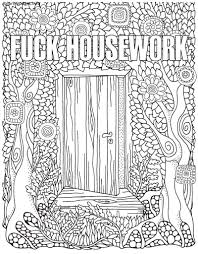Word Housework Coloring Page Swear Word Coloring Book Cuss Words Coloring Book Words Coloring Book