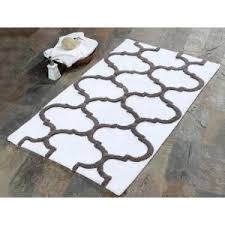 Shop latest white bathroom rugs mats online from our range of home & garden at au.dhgate.com, free and fast delivery to australia. Saffron Fabs 34 In X 21 In Bath Rug Cotton In White And Gray Sfbr1161 The Home Depot