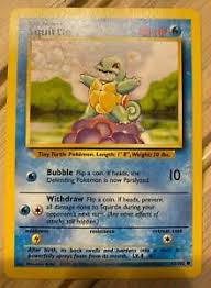 Perfect for all the pokemon lovers out there. Extremely Rare Squirtle Pokemon Card First Edition 63 102 Ebay