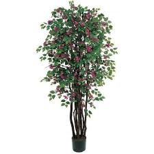 One of the most popular, spectacular and beautiful tropical plants. Bougainvillea Artificial Trees Artificial Greenery The Home Depot