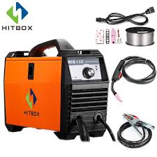 Hitbox Mig Welder 220v Mig120a Flux Cored Wire Iron Welding Machine Portable Size Dc Mig Welding Tools For Mig No Gas We Welding Machine Mig Welder Mig Welding