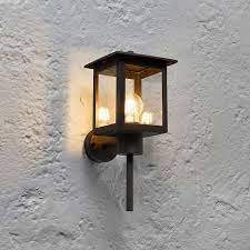 John Lewis Partners Stowe Coach Lantern Outdoor Wall Light Chrome Wall Lights Outdoor Wall Lighting Outdoor Walls