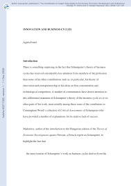 Pdf Innovation And Business Cycles