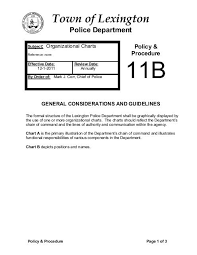 11b Organizational Chart Town Of Lexington