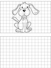 Dog Drawing Coloring Page Graph Paper Drawings Drawings Art Worksheets