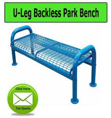 Our park benches are made with strong materials like treated wood and concrete so that all our options can resist uv rays, inclement weather, and rot. Heavy Duty Metal U Leg Backless Park Benches Ideal For Hoa S On Sale Now Xpb Offers Lockers Restroom Partitions Sinks Accessories 877 483 9270