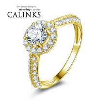 100 10k Gold Yellow Engagement Rings Hotting Sale Sona Synthetic Simulated Diamond Engag Wedding Rings For Women Yellow Engagement Rings Jewelry Wedding Rings