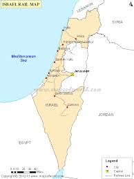 The coastal plain, the central hills, the jordan rift valley, and the negev desert. Israel Rail Map Railway Map Of Israel
