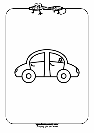 These cars colouring pages will provide hours of entertainment for your kids. Car One Simple Cars Easy Coloring Cars For Toddlers