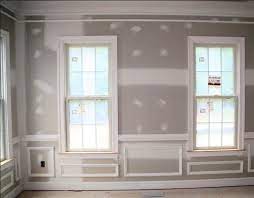What you use to do this and how exactly is up to you, the functions of the windows, and the wainscoting. Picture Rail Molding Irwin Weiner Interiors Dining Room Wainscoting Wainscoting Bedroom Diy Wainscoting