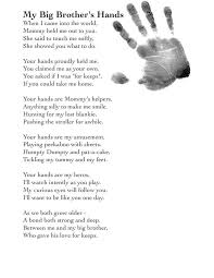 I M Reading My Big Brothers Hands Poem On Scribd Baby Brother Quotes Big Brother Quotes Little Brother Quotes