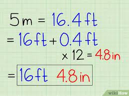 Convert 8 feet to meters. 4 Ways To Convert Meters To Feet Wikihow