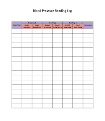 30 Printable Blood Pressure Log Templates Template Lab