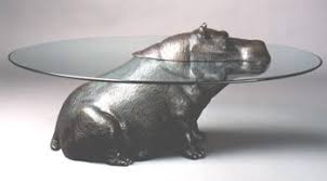 The Cheeky Hippo Coffee Table Bronze The Glass Top Represents Water Baby Hippo Hippo Cute Hippo