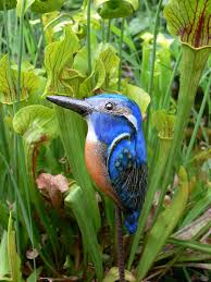 Keramik Steckvogel Eisvogel Ein Designerstuck Von Brigitte Peglow Bei Dawanda Keramik Vogel Keramik Tiere Keramik