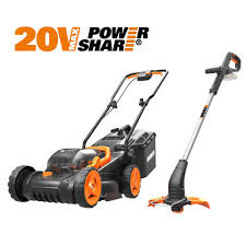 Not all yards are the same, and not all mowers are either. Worx 20v Twin Pack Cordless Lawnmower And Trimmer Wg927e Worx