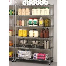 Commercial Steel Rolling Storage Shelving Rack Metal Wire Shelf 3 Caster Chrome Ebay Shelving Racks Kitchen Rack Steel Shelving